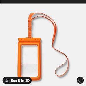 Waterproof Phone Pouch with Neck Lanyard - TAN